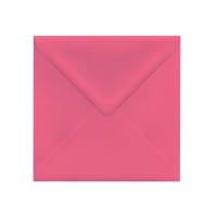 5.12 x 5.12 " Bright Pink Square 80lb Gummed V Flap Envelopes