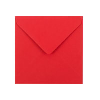 5.12 x 5.12 " Clariana Bright Red Square 80lb Gummed V Flap Envelopes