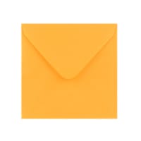 130x130mm Dark Yellow Square 120gsm Gummed V Flap Envelopes