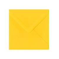 5.12 x 5.12 " Clariana Mid Yellow Square 80lb Gummed V Flap Envelopes