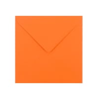 5.51 x 5.51 " Clariana Orange Square 80lb Gummed V Flap Envelopes