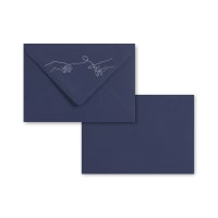 C6 Dark Blue Printed Destiny Wedding Envelopes