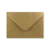 114x162mm Gold 120gsm Gummed V Flap Wallet Envelopes