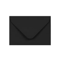 3.23 x 4.45 " Clariana Black Wallet Gummed V Flap 80lb Envelopes