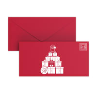 Christmas envelope Santa Claus dark red 110x220 mm (DL)