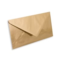 4.33 x 8.66 " Gold Mirror Finish 80lb Gummed Envelopes