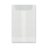 115x85mm Glassine Bags 40gsm Flush Top