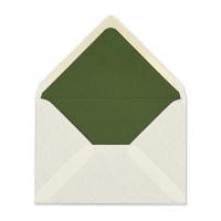 C6 White Green Lined Envelopes 100gsm