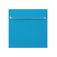 6.1 x 6.1 " Bright Blue Square Peel and Seal Envelopes 80lb