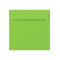 6.1 x 6.1 " Mid Green Square Peel and Seal Envelopes 80lb