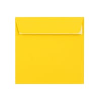 Mid Yellow 155mm Square Peel and Seal Envelopes 120gsm