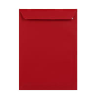 12.76 x 9.02 " Clariana Dark Red 80lb Peel And Seal Open Top Envelopes