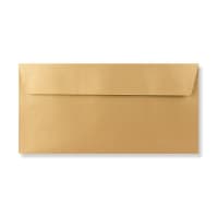 4.33 x 8.66 " Gold 80lb Peel And Seal Wallet Envelopes