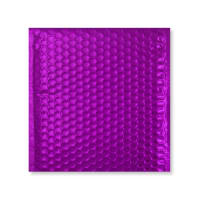 Bolsas de burbujas acolchadas de lámina púrpura brillante cuadrada de 165 mm