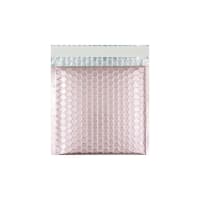 165mm Square Gloss Foil Rose Gold Metallic Padded Bubble Bags