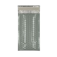 DL Gloss Foil Pale Green Metallic Padded Bubble Bags (220 x 110mm)