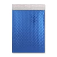 12.76 x 9.06 "Blue Metallic Gloss Foil Bubble Mailers Peel & Seal