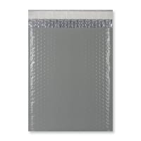 C4 Gloss Foil Dark Grey Metallic Padded Bubble Bags (324 x 230mm)