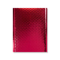 C4 Gloss Foil Red Metallic Padded Bubble Bags (324 x 230mm)