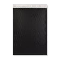 17.72 x 12.6 " Black Metallic Gloss Foil Bubble Mailers Peel & Seal