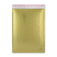 17.72 x 12.6 " Gold Metallic Gloss Foil Bubble Mailers Peel & Seal