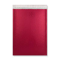 450x320 Red Metallic Gloss Foil Bubble Bag Peel & Seal