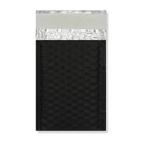 5.71 x 3.54 " Black Metallic Matt Foil Bubble Mailers Peel & Seal