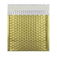165x165 Gold Metallic Matt Foil Bubble Bag Peel & Seal