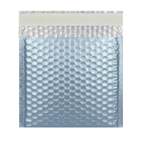 165x165 Ice Blue Metallic Matt Foil Bubble Bag Peel & Seal