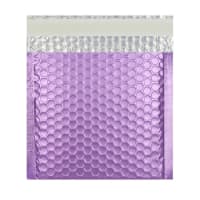 165x165 Lilac Metallic Matt Foil Bubble Bag Peel & Seal