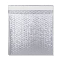 230x230 Silver Metallic Matt Foil Bubble Bag Peel & Seal