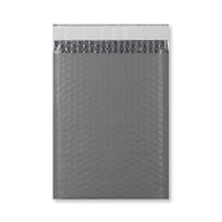 250x180 Dark Grey Metallic Matt Foil Bubble Bag Peel & Seal