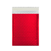 C5 + Red Matt Metallic Padded Bubble Bags (250 x 180mm)