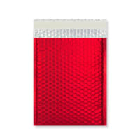 C4 Red Matt Metallic Padded Bubble Bags (324 x 230mm)