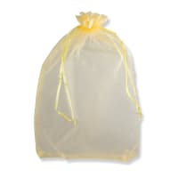 15.75 x 11.81 " Gold Organza Bag Draw String 30 Micron