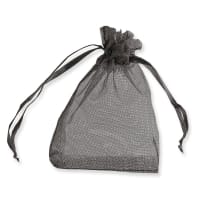 90x70mm Black Organza Bag 30 Micron