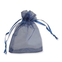 90x70mm Navy Organza Bag 30 Micron