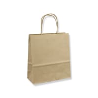 Medium Ribbed Kraft Paper Twist Handle Bag