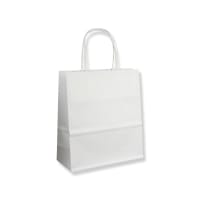 Small White Kraft Paper Twist Handle Bag