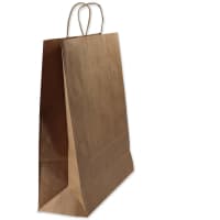 Large Manilla Kraft Paper Twist Handle Bag 120gsm