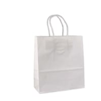 Small White Kraft Paper Twist Handle Bag 120gsm