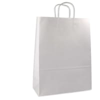 Medium White Kraft Paper Twist Handle Bag 120gsm