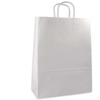 320x140x420mm WHITE LARGE TWIST HANDLE BAG 120GSM