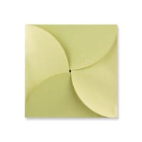 145x145mm Bean Green Textured Silk 120gsm Pouchette  Envelopes