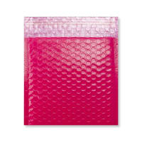 165x165 Pink Poly Gloss Bubble Bag Peel & Seal