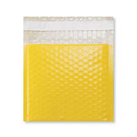 165x165 Yellow Poly Gloss Bubble Bag Peel & Seal