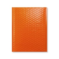 340x240 Orange Poly Gloss Bubble Bag Peel & Seal (pantone 1575c)