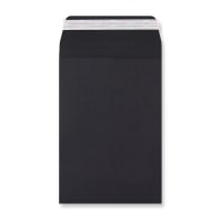 9.02 x 6.38 " Black Post Marque Lightweight Gusset 154lb Peel & Seal Envelopes