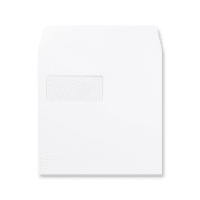 White 220mm Square Premium Window Peel and Seal Envelopes 180gsm