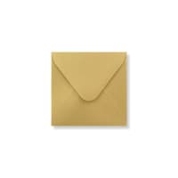 100x100mm Square Pearlescent Gold Gummed 120gsm  Envelopes